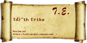 Tóth Erika névjegykártya