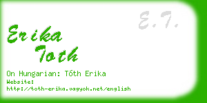 erika toth business card